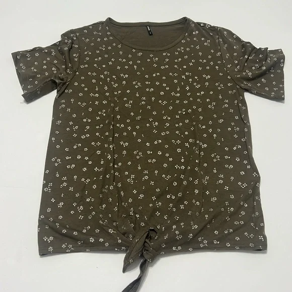 Small Only floral TieFront t-shirt - Picture 1 of 6